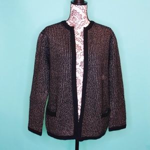 Vintage 80’s Black & Silver Lurex Cardigan